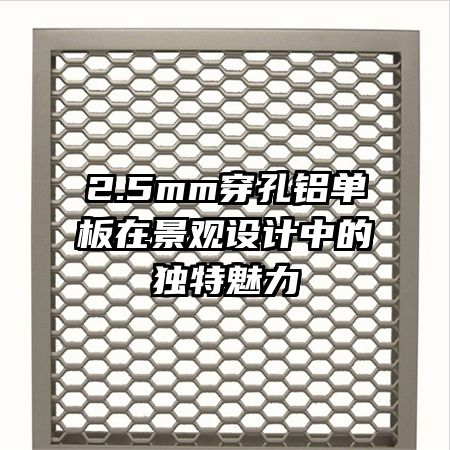 2.5mm穿孔鋁單板在景觀設計中的獨特魅力