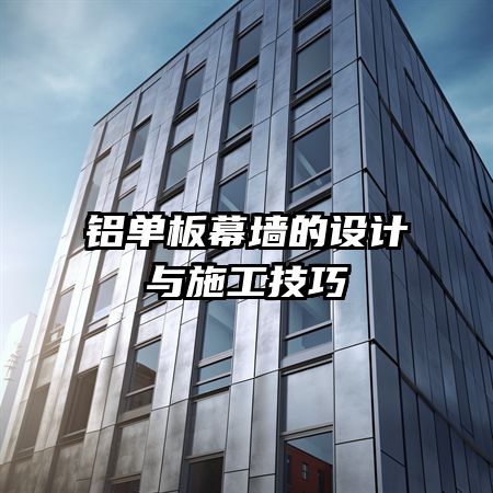 鋁單板幕墻的設(shè)計(jì)與施工技巧